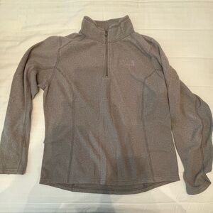 The North Face gray fleece quarter zip